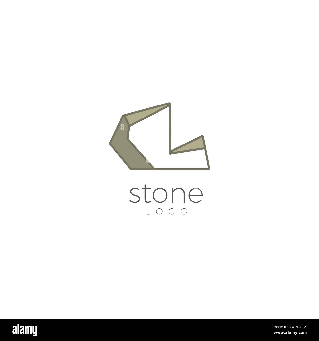 Logo Stone simple. logo rock stone Illustration de Vecteur