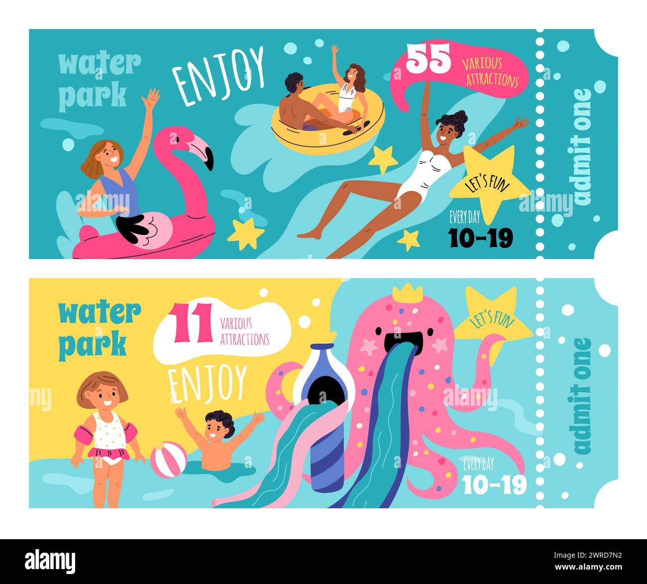 Water slides Banque d'images vectorielles - Alamy