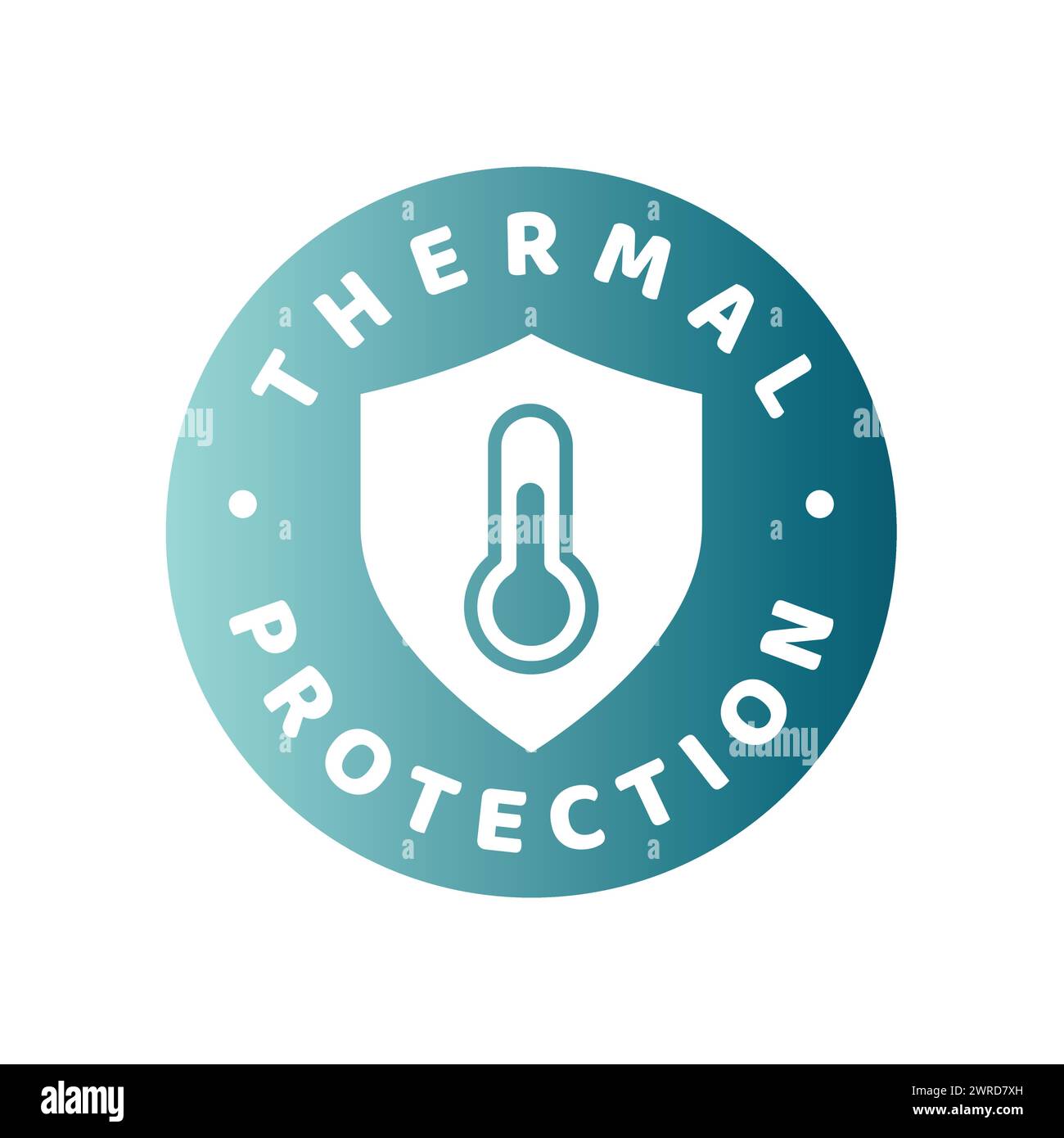 Etiquette vectorielle de protection thermique. Vêtements de travail ou de sport vêtements de protection. Illustration de Vecteur