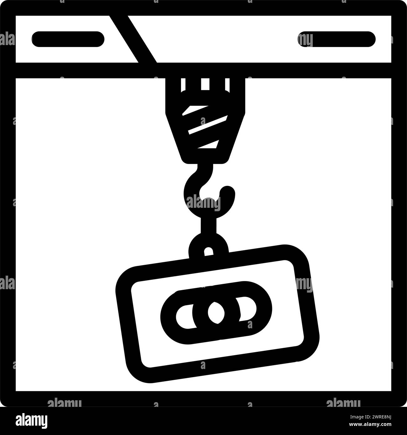 illustration vectorielle d'icône de ligne seo de construction de lien Illustration de Vecteur