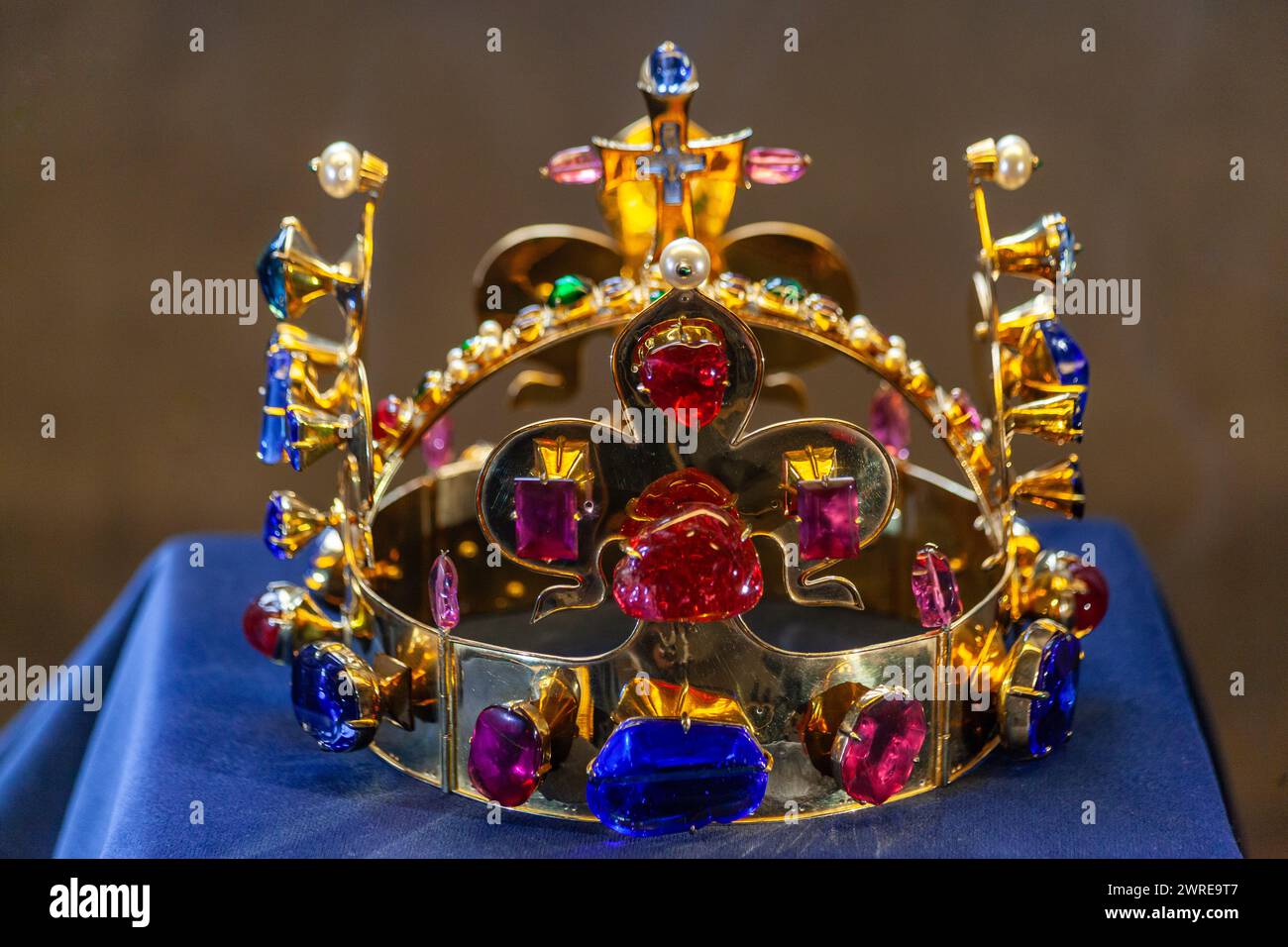 Joyaux de la couronne du roi de Bohême à Prague en République tchèque Banque D'Images