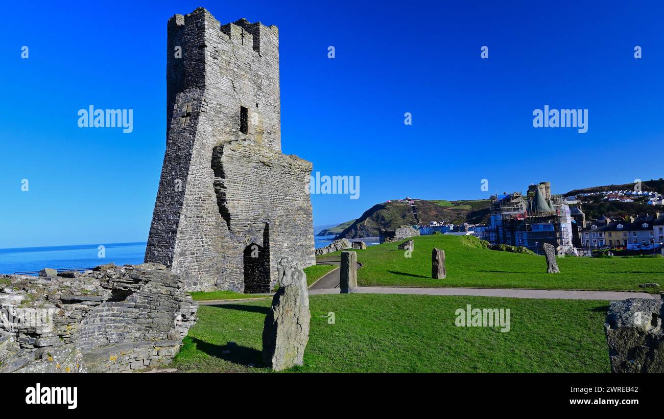 Château d'Aberystwyth, Ceredigion, Dyfed Wales UK Banque D'Images