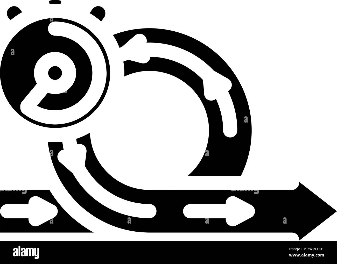 focus sprints gestion du temps illustration vectorielle d'icône de glyphe Illustration de Vecteur