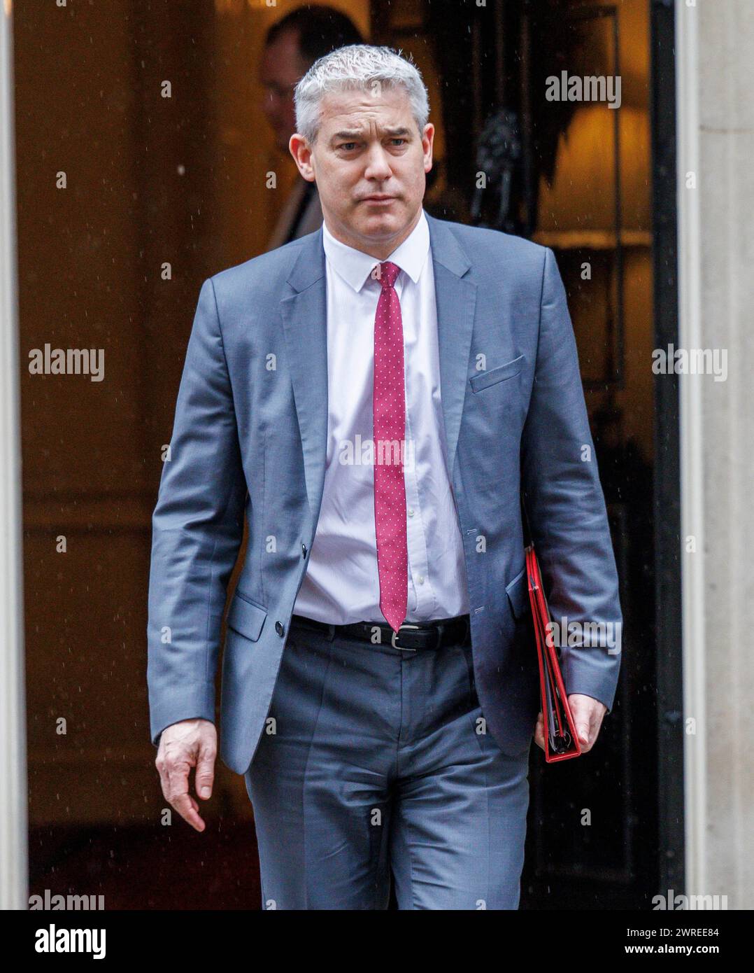 Londres, Royaume-Uni. 12 mars 2024. Steve Barclay, secrétaire d'État à l'environnement, à l'alimentation et aux Affaires rurales, à Downing Street pour la réunion du Cabinet. Crédit : Mark Thomas/Alamy Live News Banque D'Images