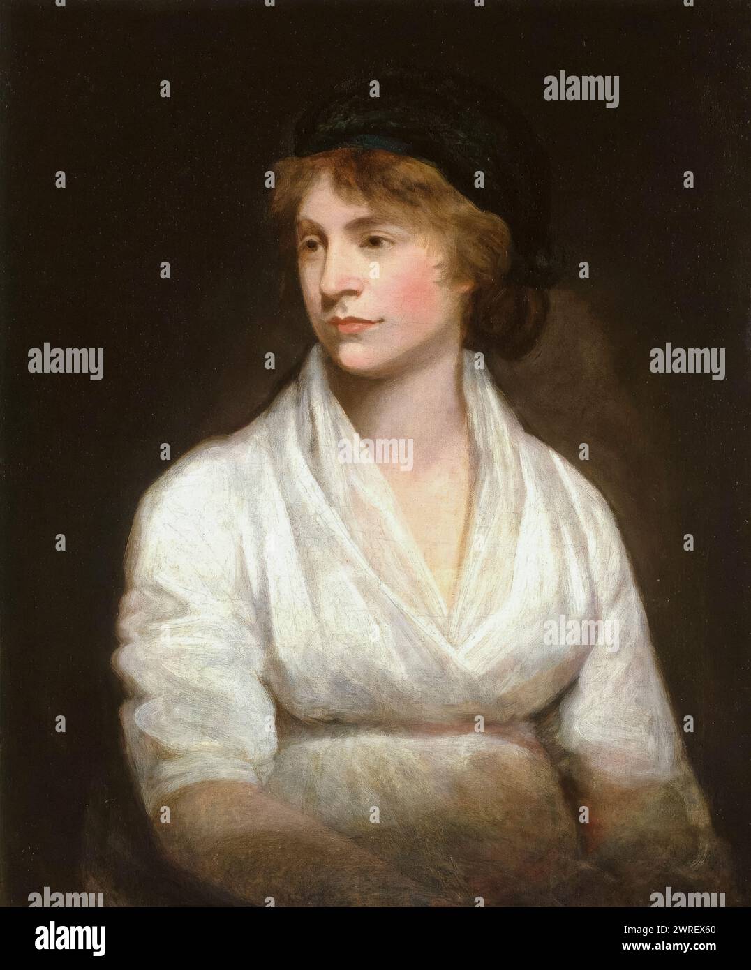 Mary Wollstonecraft (1759-1797), écrivain britannique, philosophe et avocate du suffrage féminin, portrait peint à l'huile sur toile par John Opie, vers 1797 Banque D'Images
