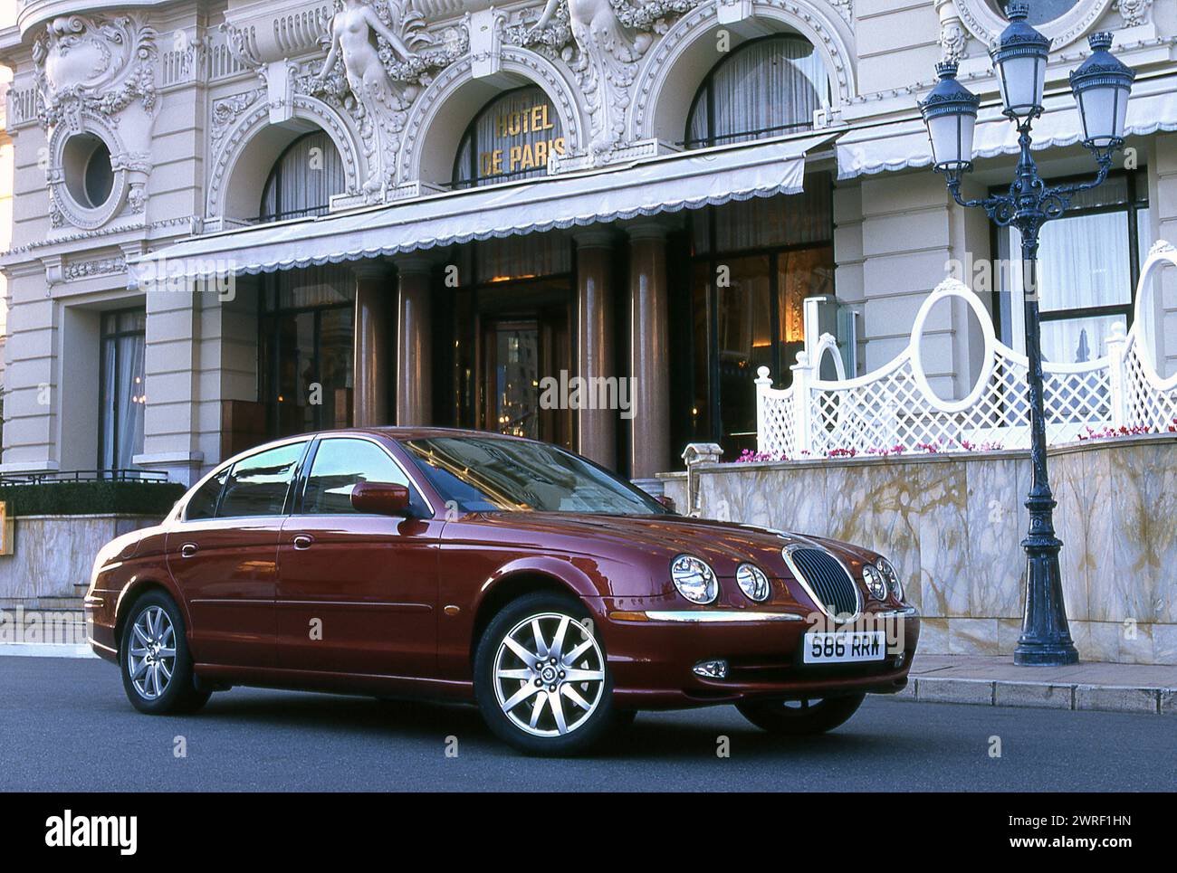 1999 S type Jaguar à Monte Carlo Banque D'Images