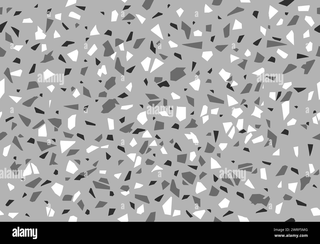 Motif de sol en céramique terrazzo blanc, noir et gris ou fond. Motif de surface de granit Terrazo, comptoir de cuisine en pierre terazzo ou fond vectoriel de sol en céramique terazo ou fond monochrome Illustration de Vecteur