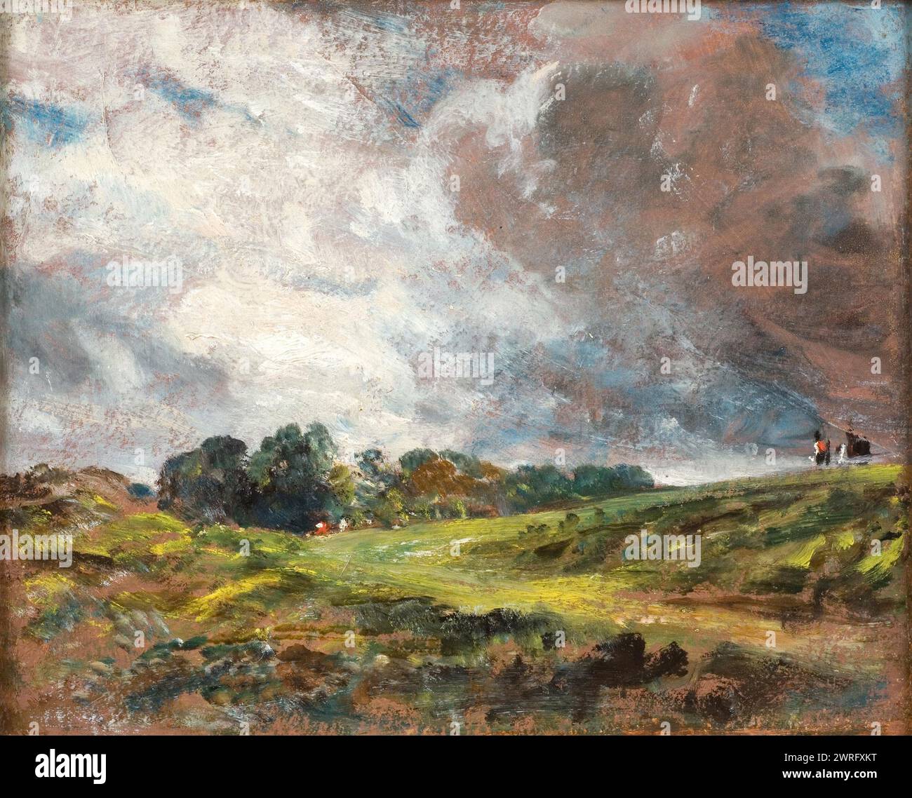 Hampstead Heath 1821 John Constable (anglais, 1776-1837) croquis à l'huile Banque D'Images