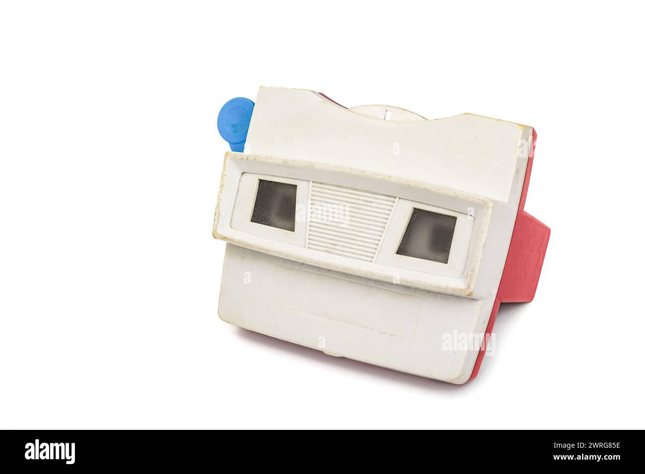 Stéréoscope vintage sur blanc avec espace copie Banque D'Images