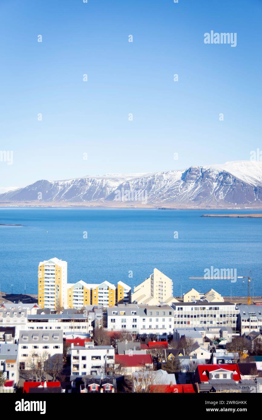 Vues de Reykjavik, Islande Banque D'Images