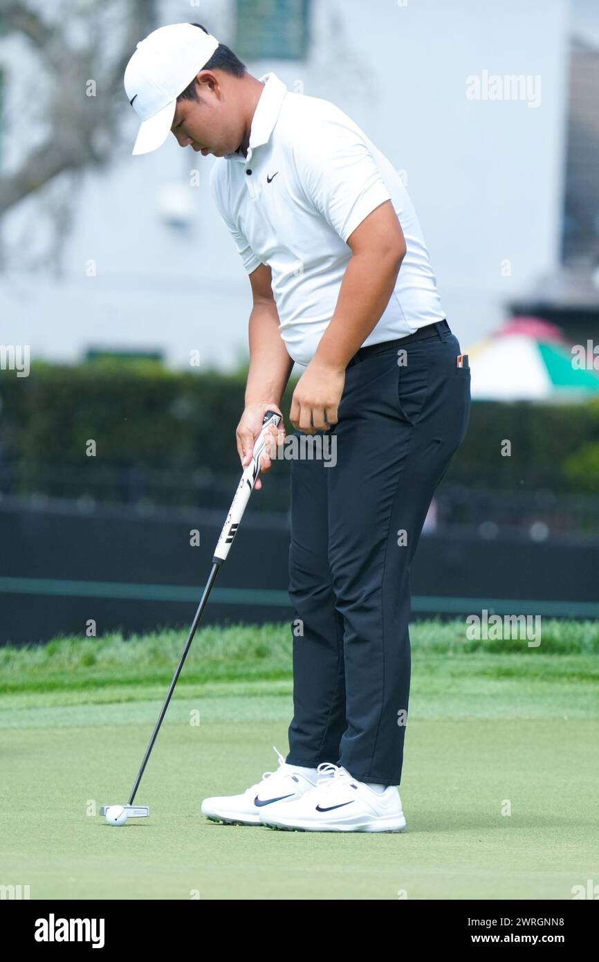 Orlando, Floride, États-Unis, 8 mars 2024, Tom Kim lors de l'Arnold Palmer Invitational 2024 au Bay Hill Club. (Crédit photo : Marty Jean-Louis) Banque D'Images