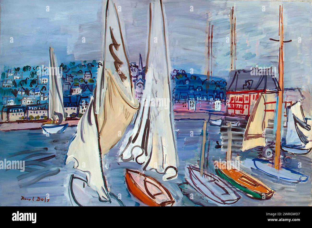 Voiliers à Trouville', c1936. Dufy, Raoul (1877-1953) Trouvé dans la collection de l'Ermitage d'État, préparé Petersburg. Banque D'Images