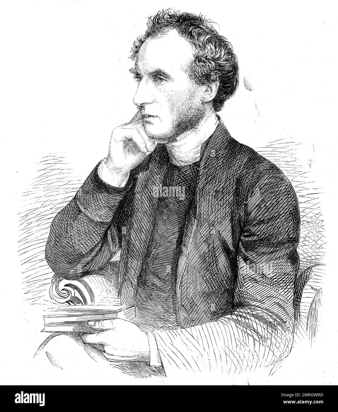 Dr Ellicott, évêque désigné de Gloucester et Bristol, 1862. Gravure d'après une photographie de John et Charles Watkins. Le très révérend Charles John Ellicott, B.D.. Est né à Whitwell en 1819, et a fait ses études aux écoles d'Oakham et de Stamford, et a obtenu John's College, Cambridge, où il est diplômé en 1841, et par la suite est devenu fellow de son collège. Il a obtenu le premier prix du membre en 1842, et le prix Hulsean en 1843, sur "les obligations du Sabbat." En 1848, il a été nommé à la petite vie de Tilton, dans le Rutlandshire, dont il a démissionné en 1858, et dans le Banque D'Images