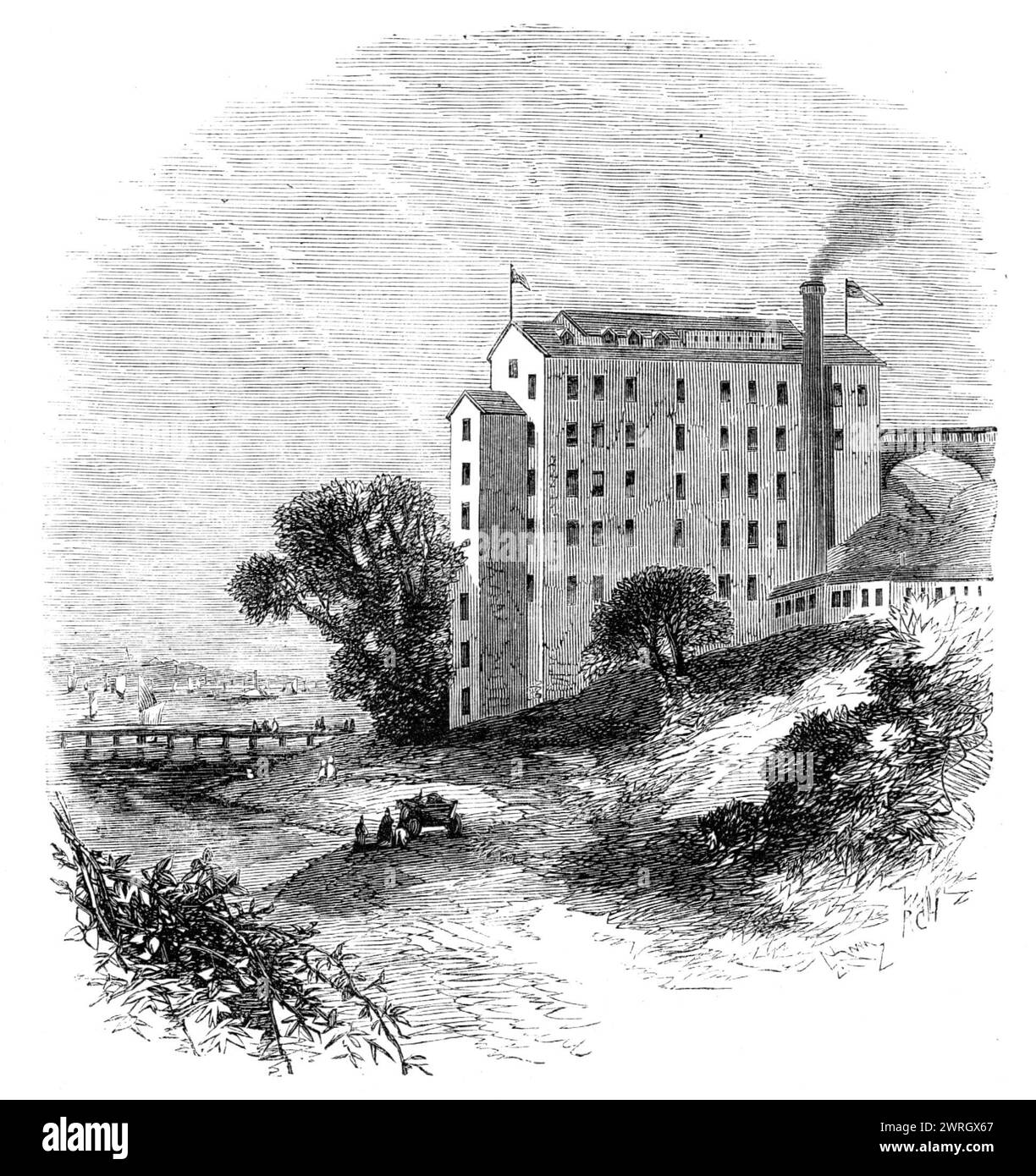 Sketches from New York : une brasserie de bière blager à Guttenberg, sur la rivière Hudson, 1864. 'La population teutonique de New York [et] les voisins Brooklyn, Hoboken, et Jersey City, s'élève à environ 150 000 ; chacun d'entre eux... peut sans risque compter, comme l'un des consommateurs de leur boisson nationale... il est devenu une 'institution' de la terre, et, pendant les mois d'été au moins, sa consommation par les autres citoyens de New York maintiendrait à elle seule un nombre respectable de brasseries en plein fonctionnement... comme en Bavière, donc à New York, la plupart des grandes brasseries ont des jardins de bières ou saloo Banque D'Images