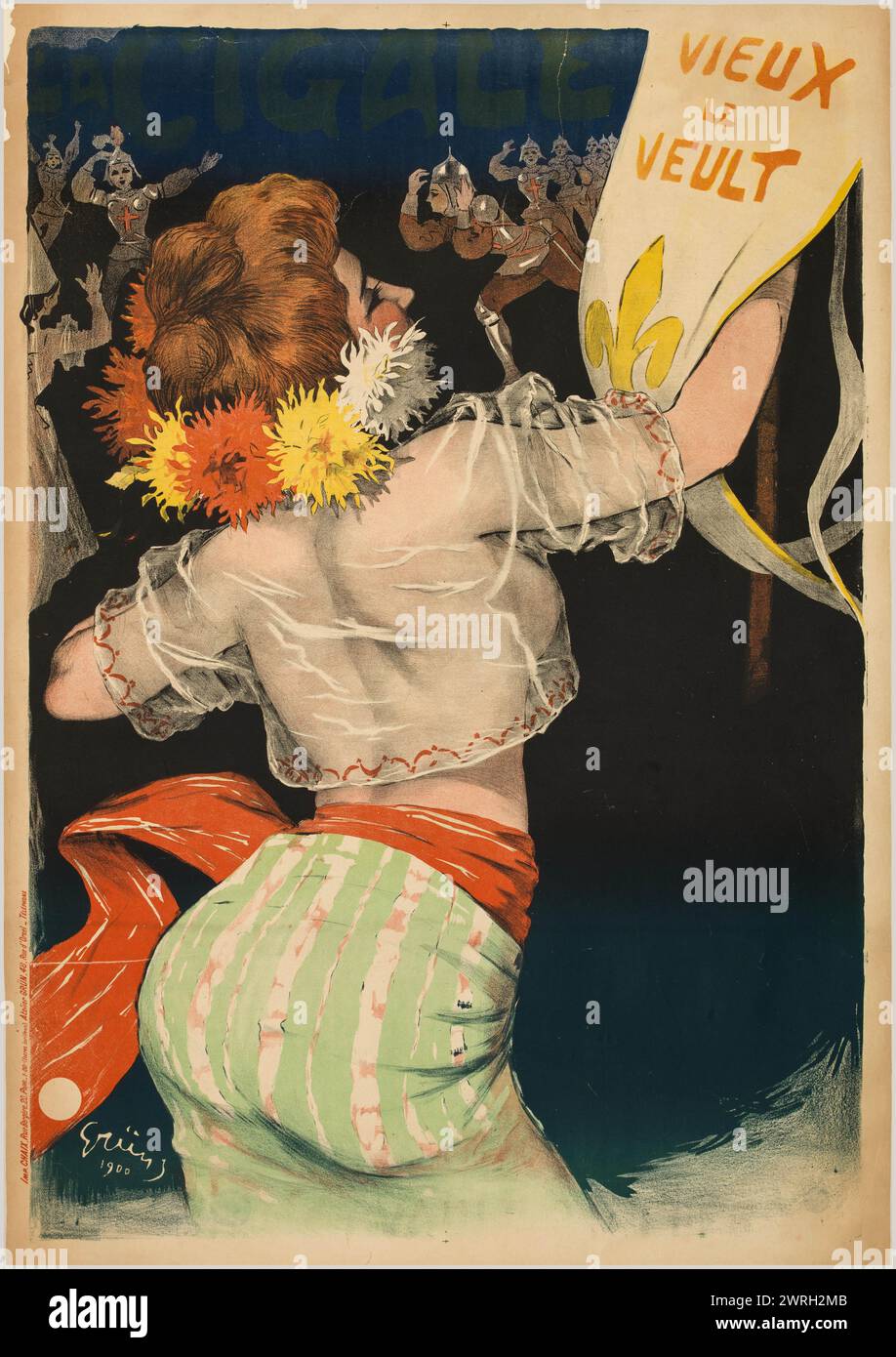 La Cigale. Vieux le veult, 1900. Collection privée Banque D'Images