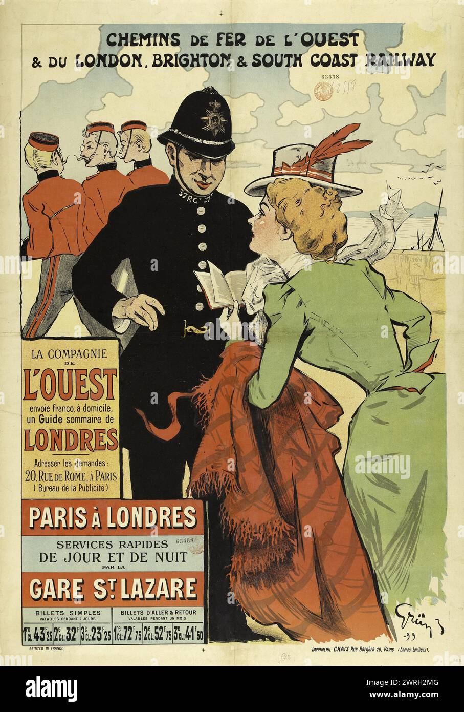 Chemins de fer de l'Ouest et du London, 1899. Collection privée Banque D'Images