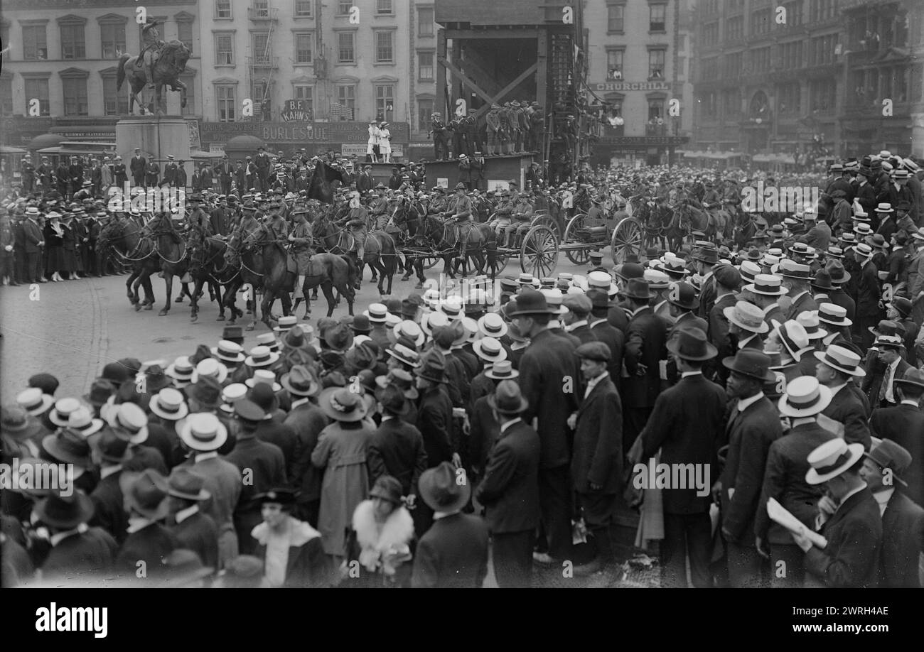 Défilé de recrutement, 1917. Un défilé pendant la première Guerre mondiale à Union Square, New York. Banque D'Images