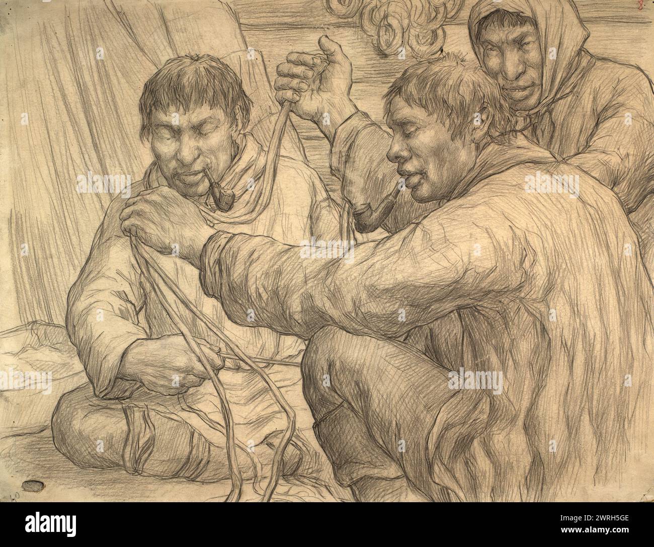 Northern types, 1928. V. I. Musée d'art Surikov à Krasnoiarsk Banque D'Images
