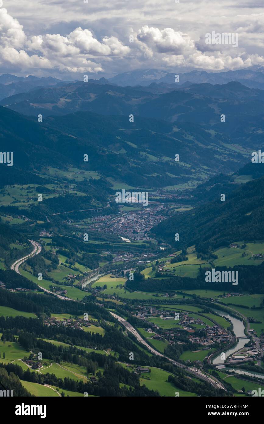 Vue panoramique de Werfen en Autriche Banque D'Images