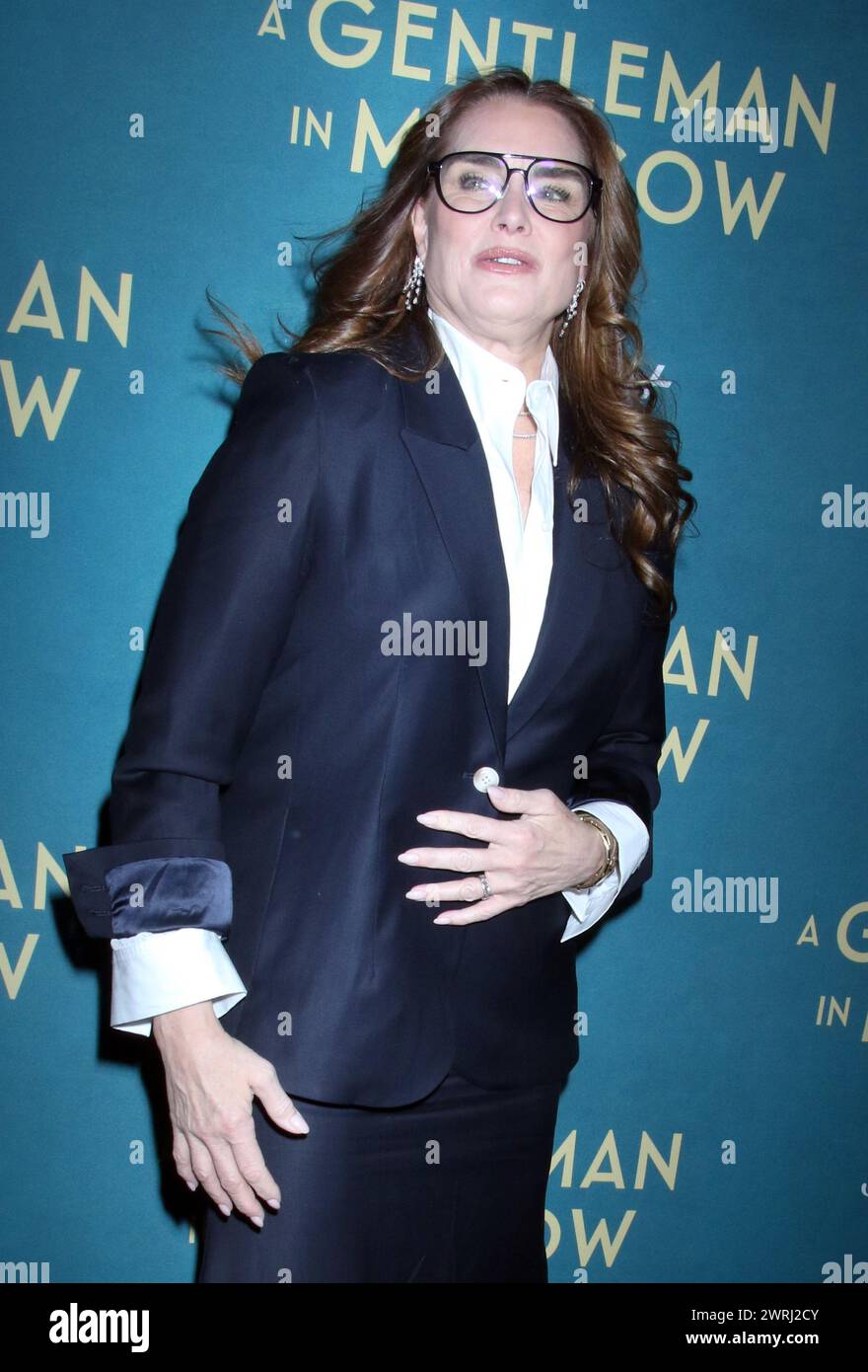 New York, NY, États-Unis. 12 mars 2024. Brooke Shields lors de la première de A Gentleman à Moscou le 12 mars 2024 au Museum of Modern Art de New York. Crédit : RW/Media Punch/Alamy Live News Banque D'Images