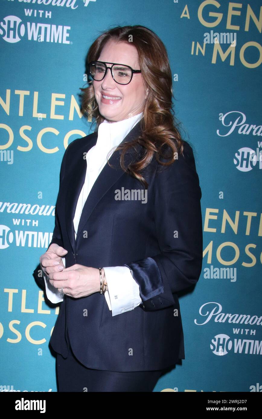 New York, NY, États-Unis. 12 mars 2024. Brooke Shields lors de la première de A Gentleman à Moscou le 12 mars 2024 au Museum of Modern Art de New York. Crédit : RW/Media Punch/Alamy Live News Banque D'Images