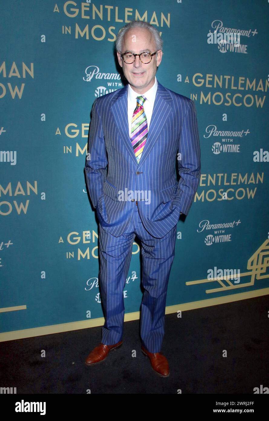 New York, NY, États-Unis. 12 mars 2024. Amor Towles lors de la création à New York de A Gentleman à Moscou le 12 mars 2024 au Museum of Modern Art de New York. Crédit : RW/Media Punch/Alamy Live News Banque D'Images