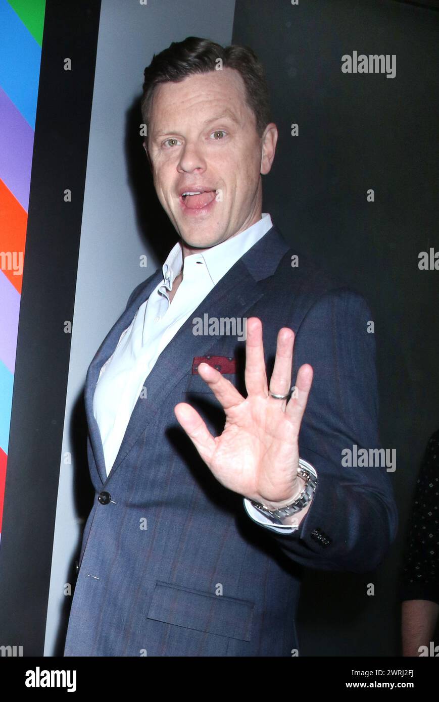 New York, NY, États-Unis. 12 mars 2024. Willie Geist lors de la première de A Gentleman à Moscou le 12 mars 2024 au Museum of Modern Art de New York. Crédit : RW/Media Punch/Alamy Live News Banque D'Images