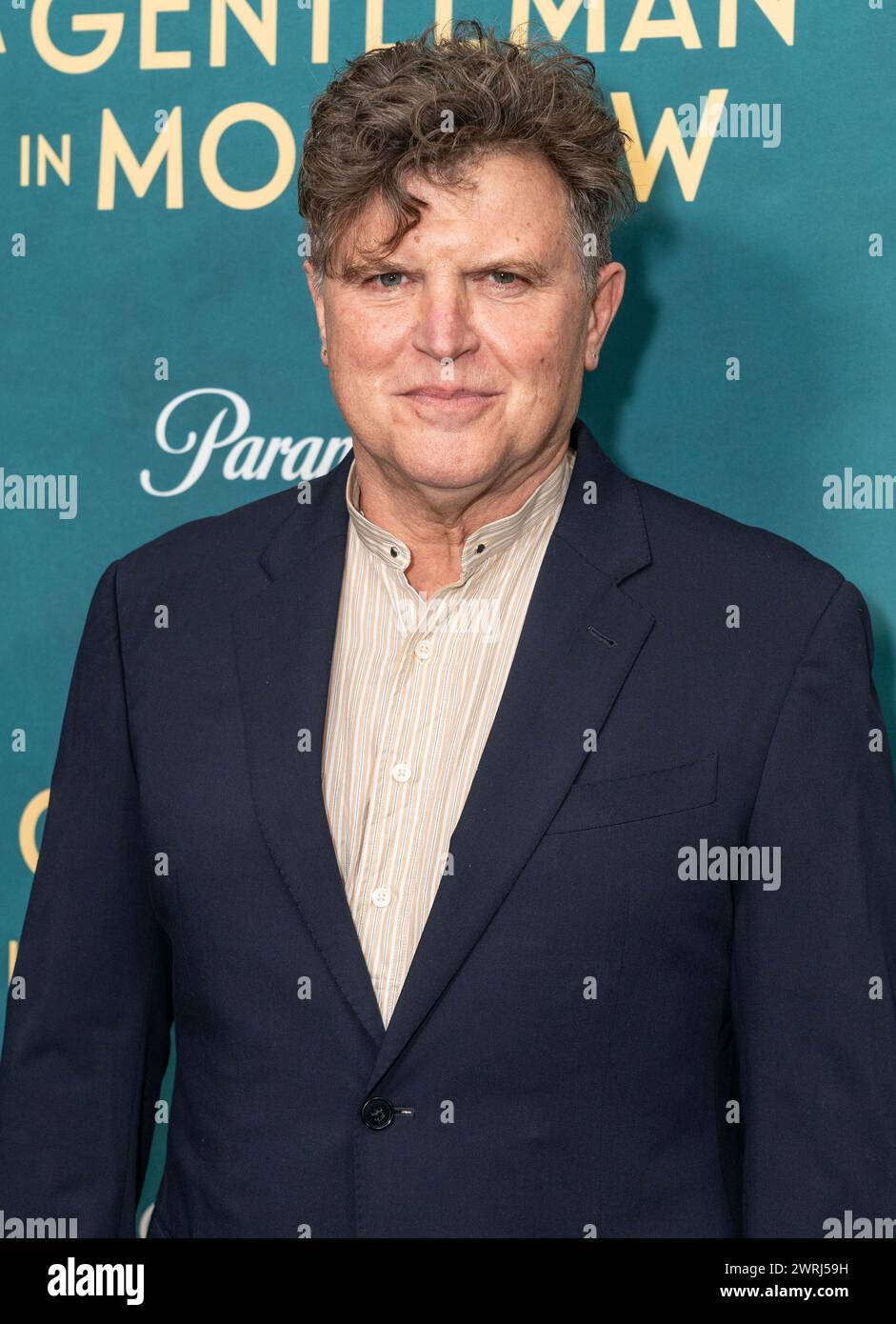 New York, États-Unis. 12 mars 2024. Sam Miller assiste à la première du film 'A Gentleman in Moscow' au MoMA à New York le 13 mars 2024. (Photo de Lev Radin/Sipa USA) crédit : Sipa USA/Alamy Live News Banque D'Images