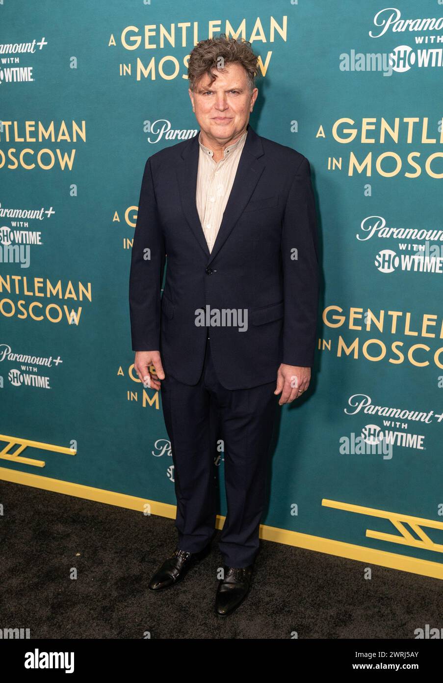 New York, États-Unis. 12 mars 2024. Sam Miller assiste à la première du film 'A Gentleman in Moscow' au MoMA à New York le 13 mars 2024. (Photo de Lev Radin/Sipa USA) crédit : Sipa USA/Alamy Live News Banque D'Images