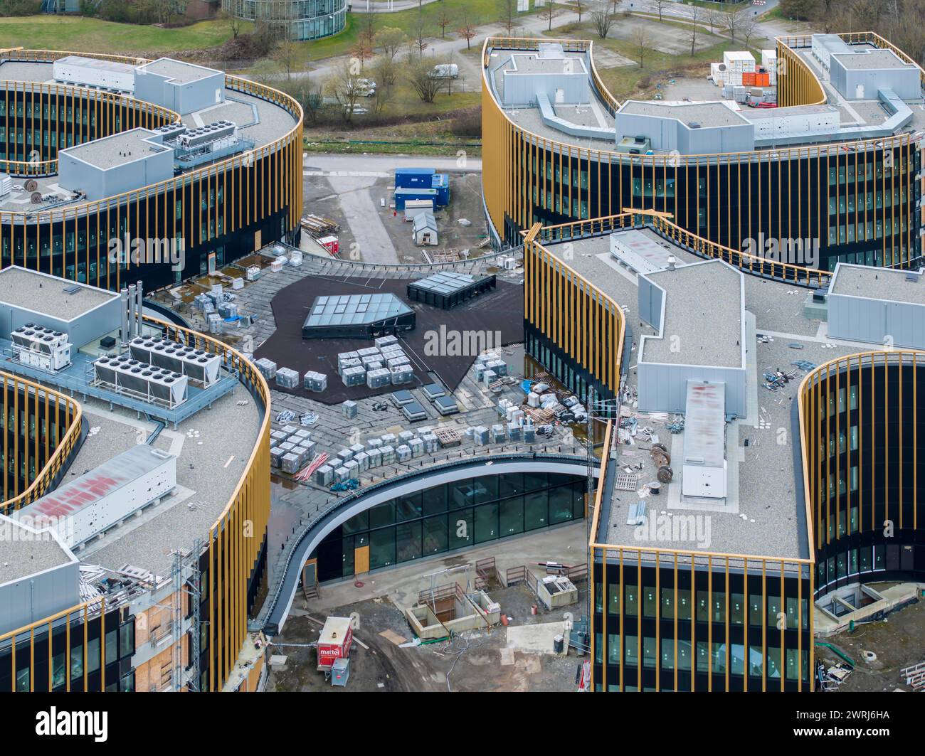 Projet de construction IBM à Ehningen : Grand chantier de construction Technology Campus. Une fois les bâtiments achevés, le nouveau siège allemand le sera Banque D'Images