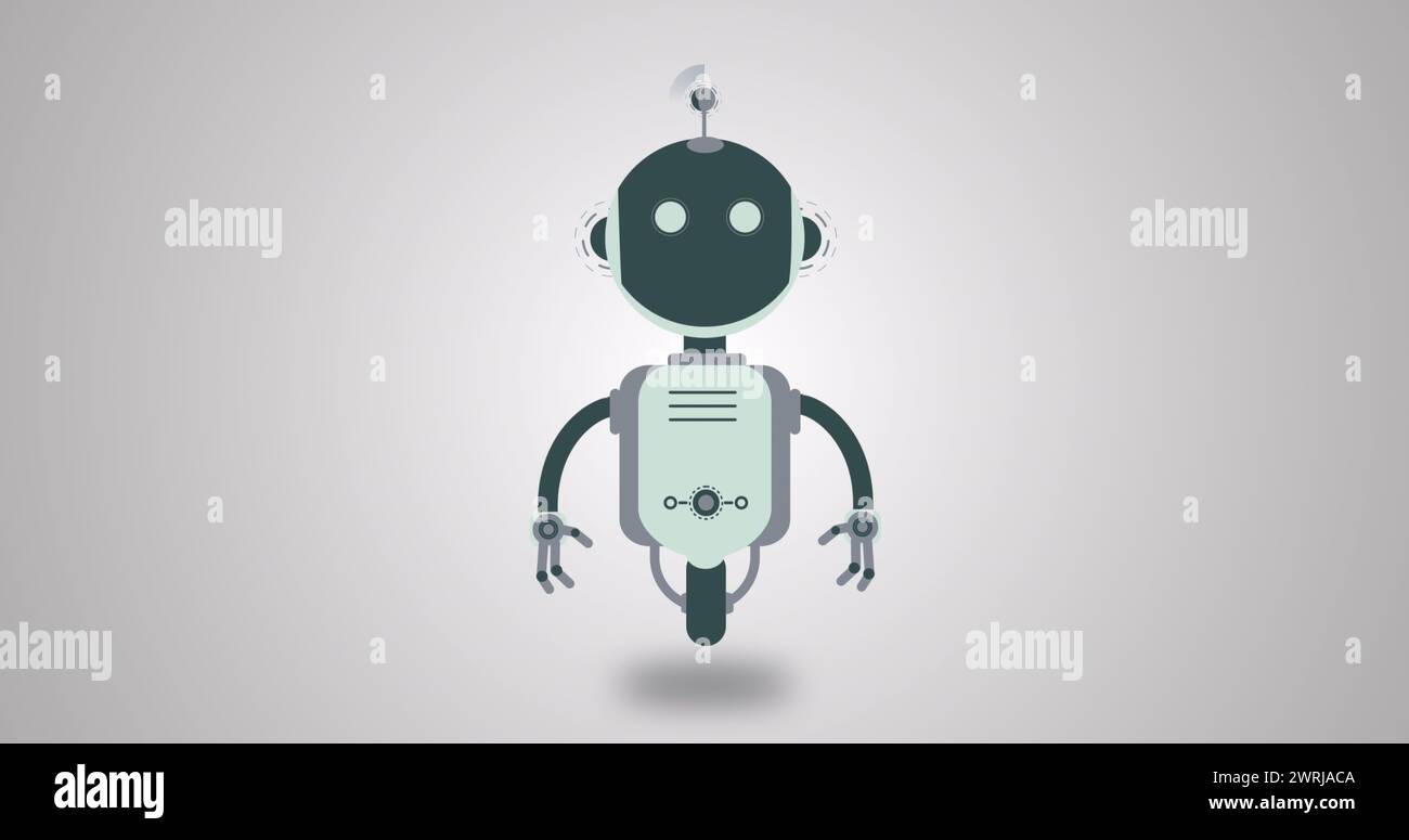 Image de l'icône ai chatbot et du traitement des données Banque D'Images