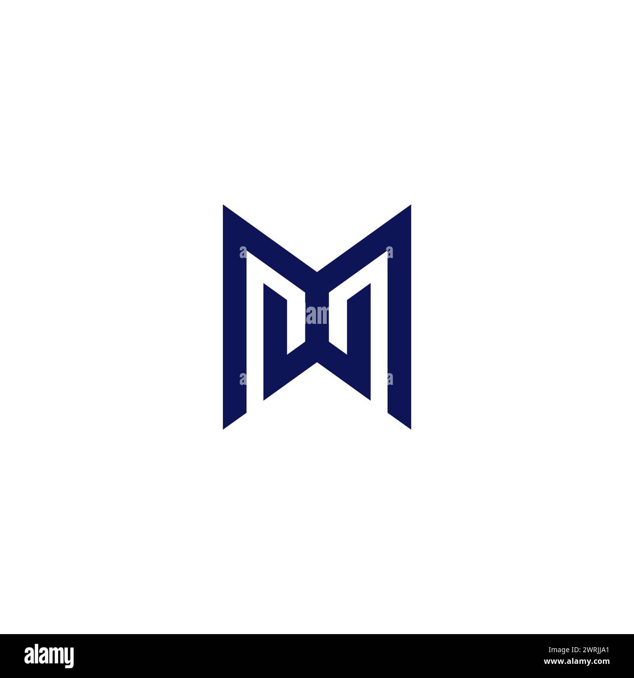 Conception du logo MW. Lettre WM icône Illustration de Vecteur