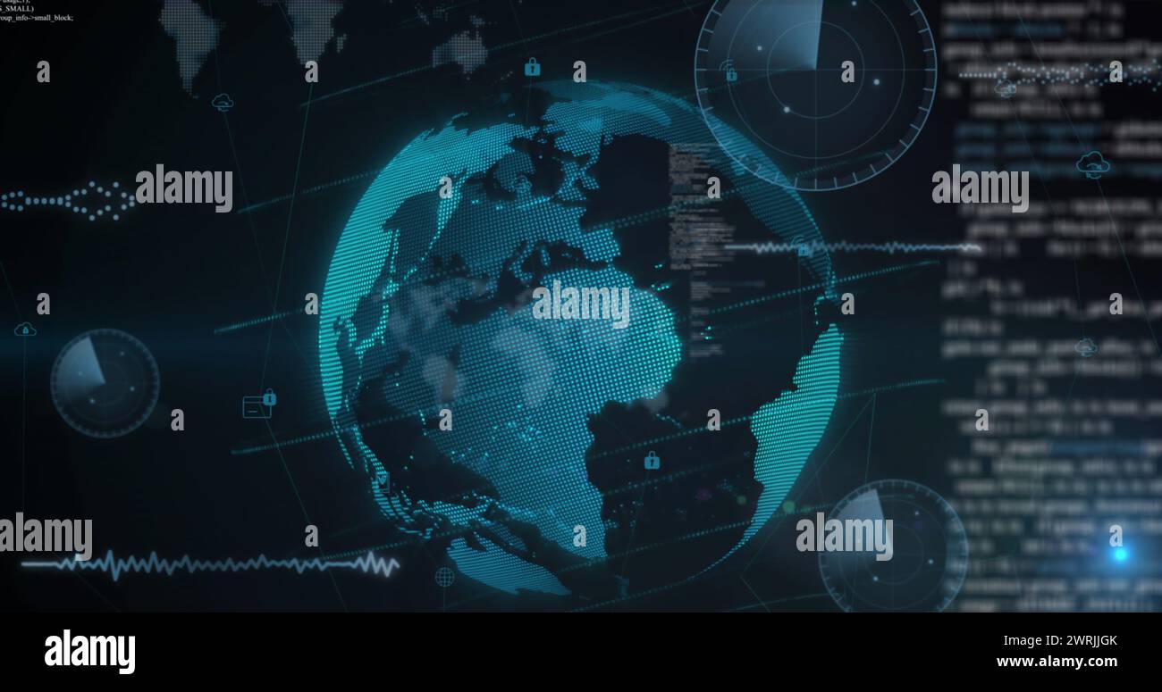 Image du traitement des données dans le monde entier Banque D'Images