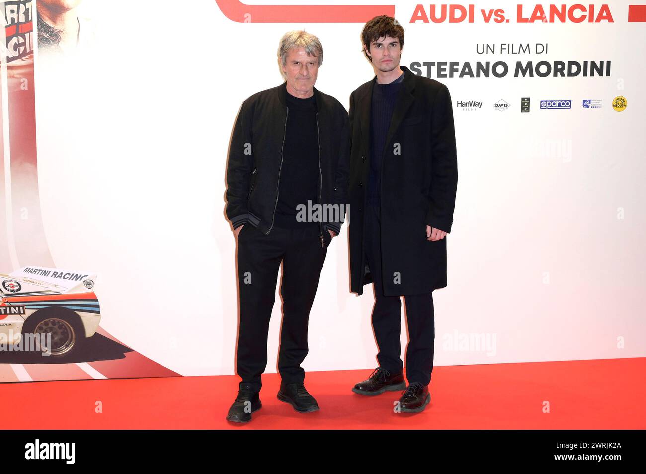 Renato de Maria mit Sohn Giovanni de Maria BEI der Premiere des Kinofilms 'Race for Glory - Audi vs. Lancia / 2 Win' im Space Cinema Moderno. ROM, 13.03.2024 Banque D'Images