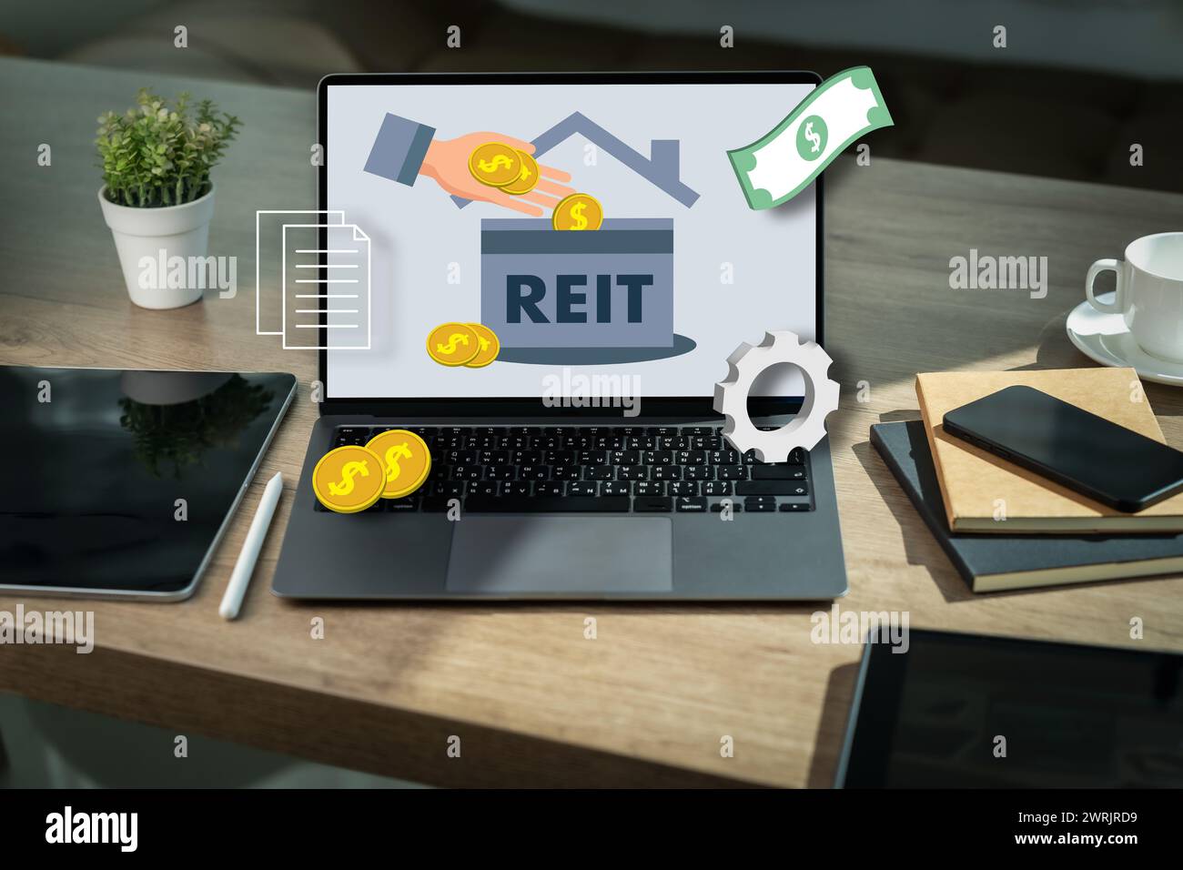 REIT Real Estate Investment Trust Financial Market Banque D'Images