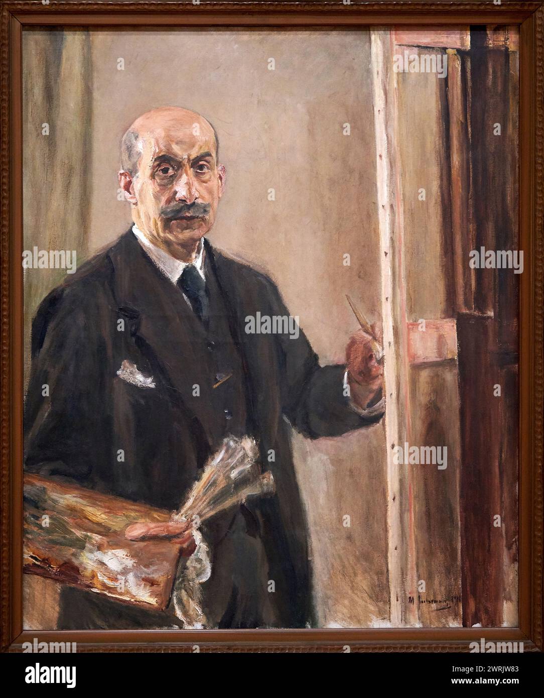 Autoportrait au chevalet, 1916, Max Liebermann (1847-1935) Banque D'Images