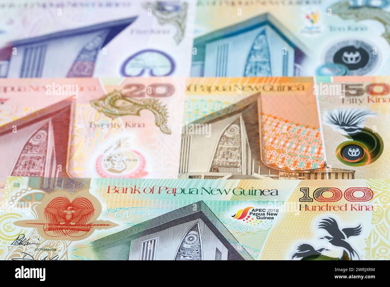 Papouasie-Nouvelle-Guinée argent - kina un contexte d'affaires Banque D'Images