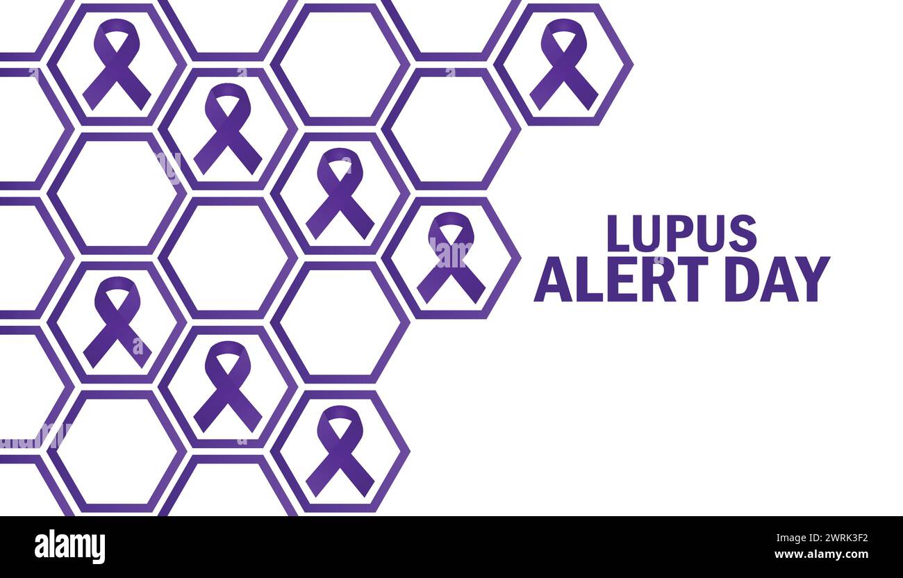 Fond d'écran Lupus Alert Day avec typographie. Jour d'alerte lupus, contexte Illustration de Vecteur