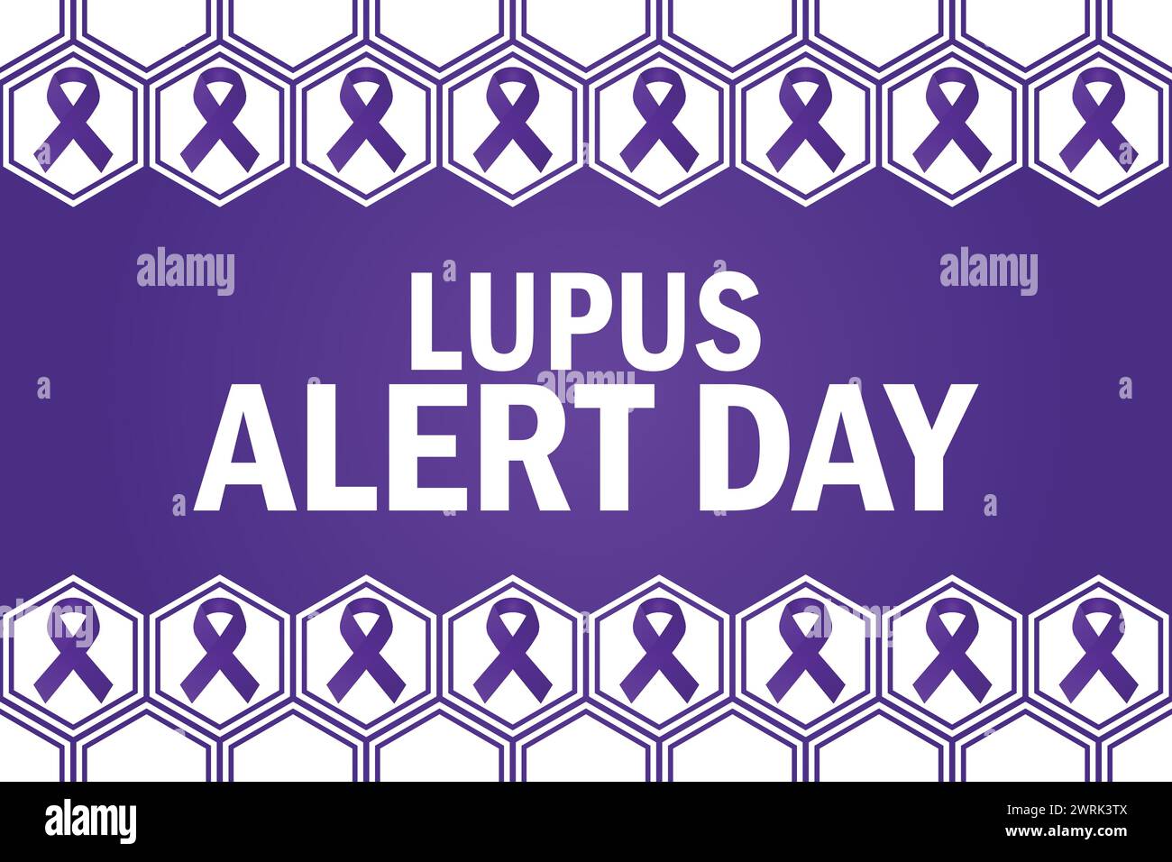 Lupus Alert Day fond d'écran avec des formes et typographie. Jour d'alerte lupus, contexte Illustration de Vecteur