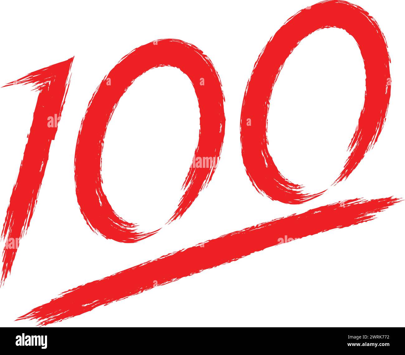 icône de cent valeur avec conception d'illustration vectorielle de style pinceau mis à la terre Illustration de Vecteur