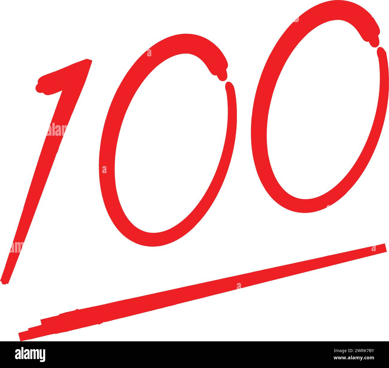 icône de cent valeur avec conception d'illustration vectorielle de style pinceau mis à la terre Illustration de Vecteur