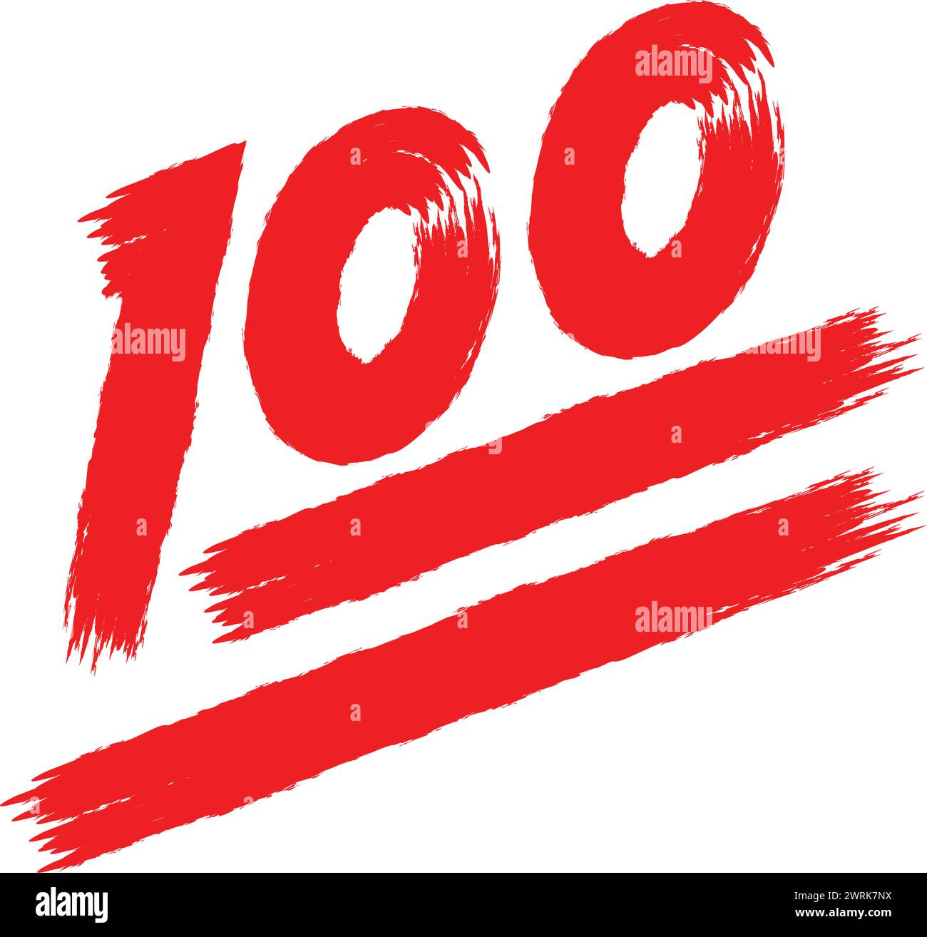 icône de cent valeur avec conception d'illustration vectorielle de style pinceau mis à la terre Illustration de Vecteur