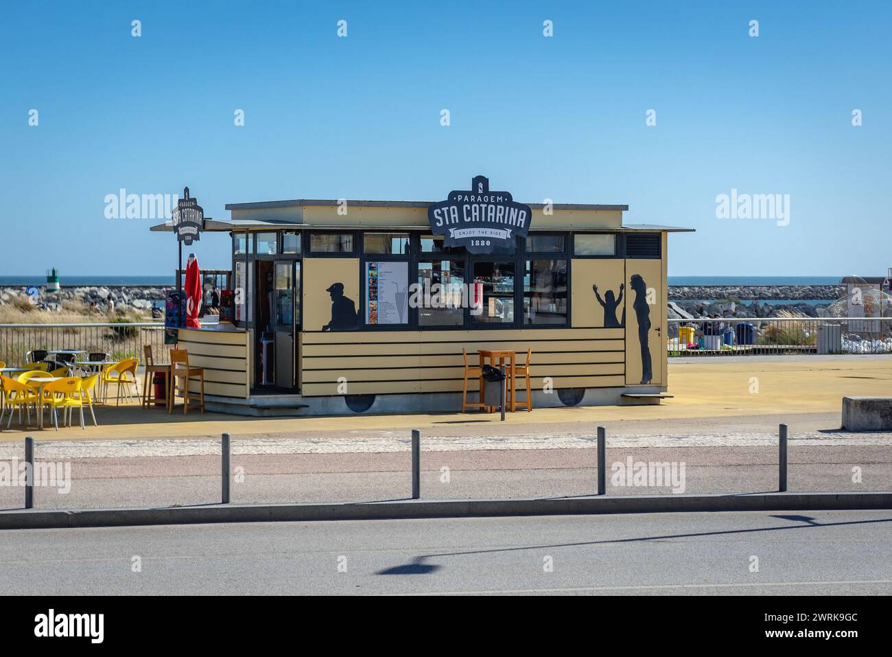 Bar Paragem Sta Catarina dans la ville de Figueira da Foz, district de Coimbra au Portugal Banque D'Images