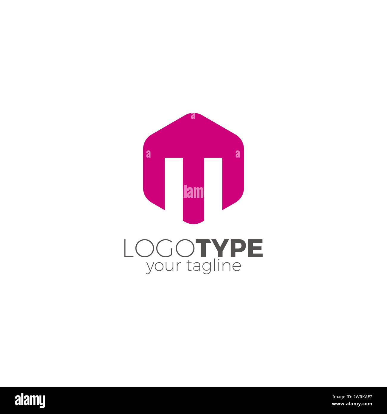 M logo Design moderne. Lettre M logo hexagonal Illustration de Vecteur