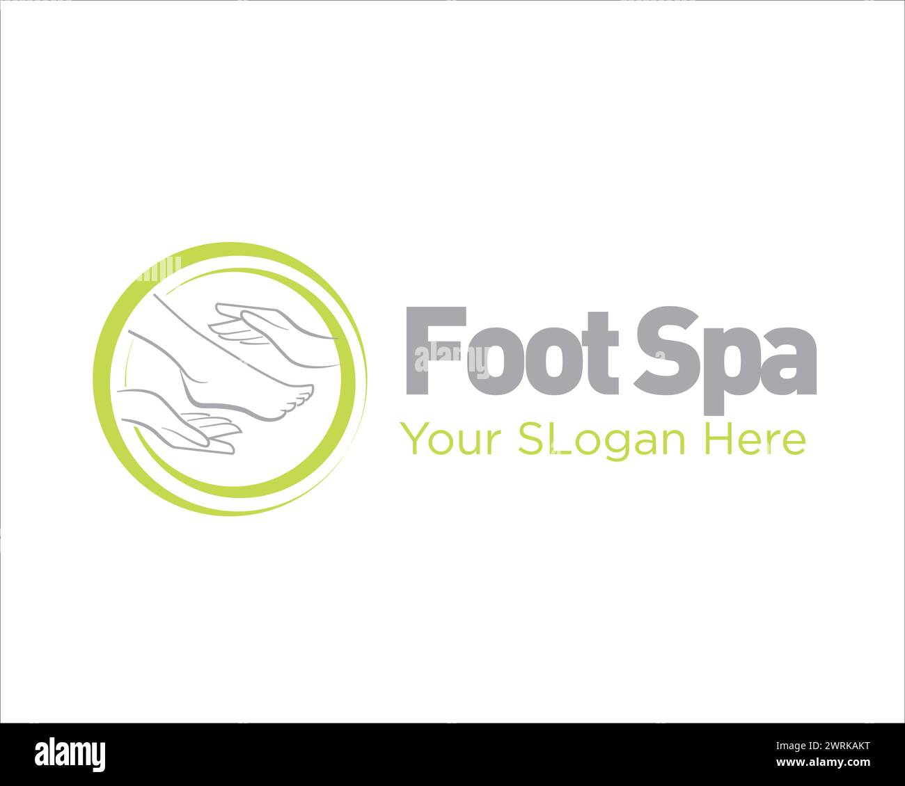 foot spa logo conçoit pour un beau service et logo clinique Illustration de Vecteur