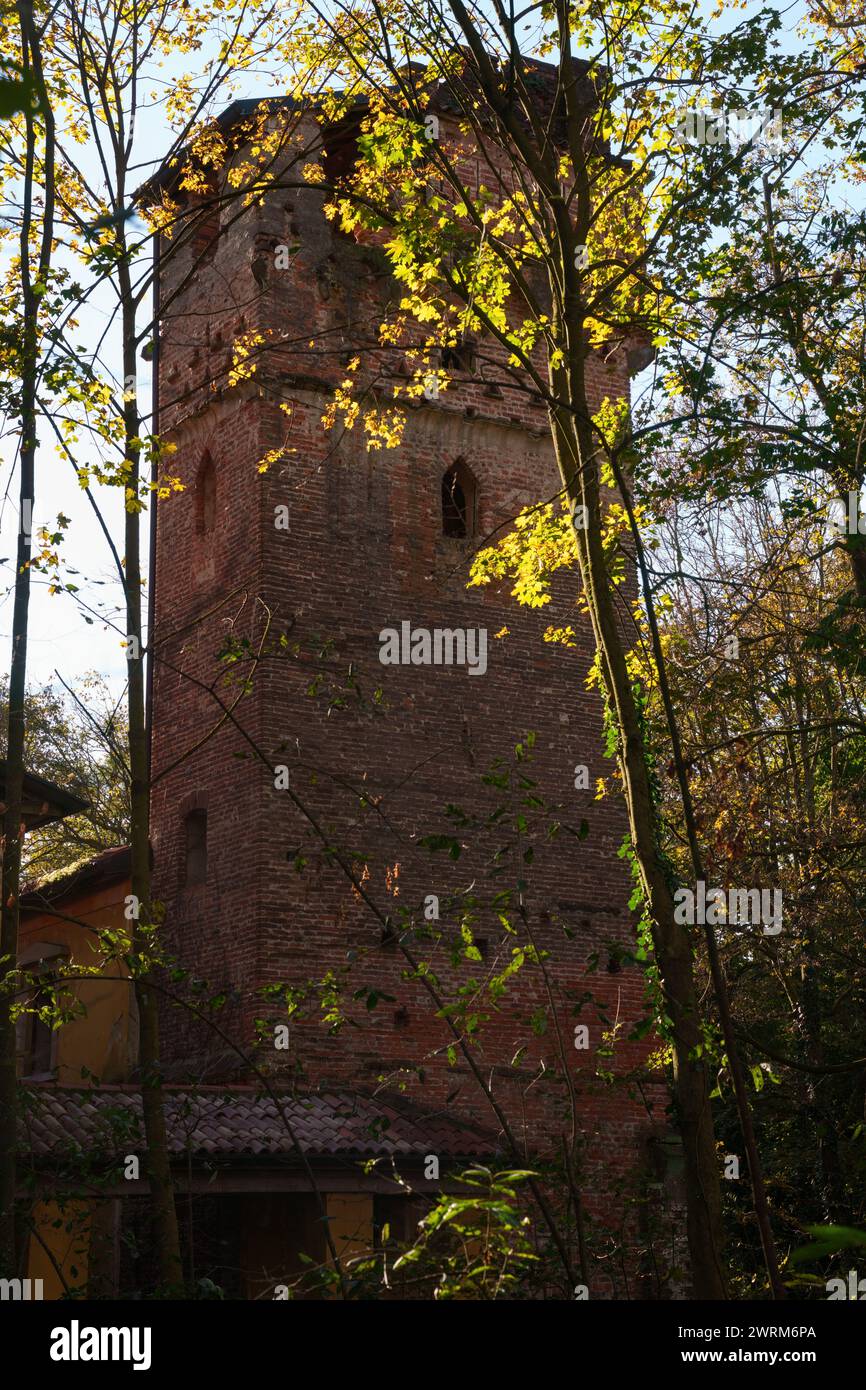Mulino del Cantone, ancien moulin dans le parc de Monza, Brianza, Lombardie, italie, à l'automne Banque D'Images