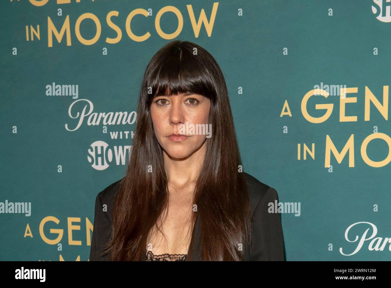 Ewan McGregor, Mary Elizabeth Winstead, Amor Towles, Brooke Shields et leurs invités assistent à la première soirée ''A Gentleman in Moscow'' au Museum of Modern Art de New York, États-Unis, le 12 mars 2024. (Photo de Thenews2/NurPhoto) crédit : NurPhoto SRL/Alamy Live News Banque D'Images