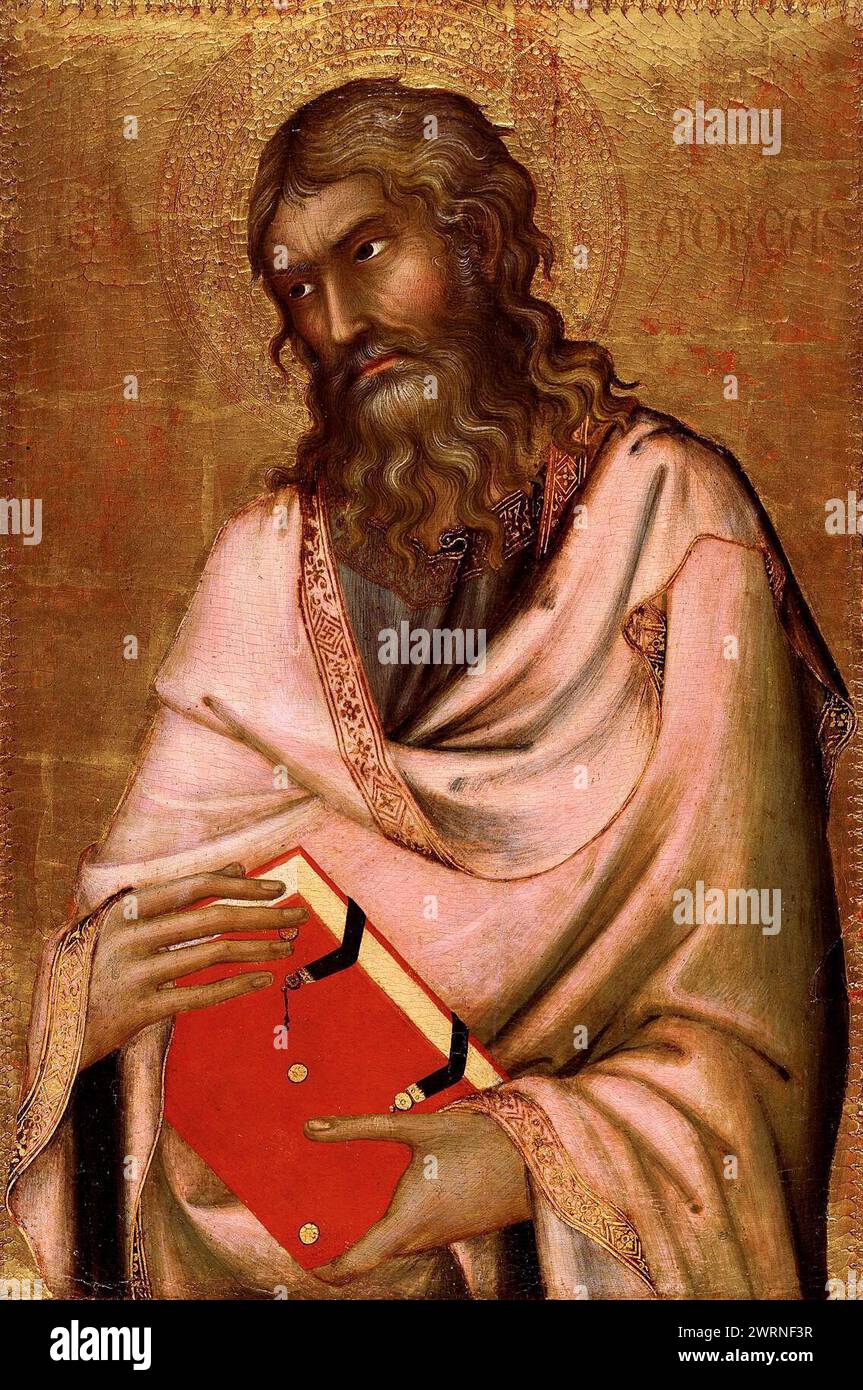 Saint Andrew, par artiste artiste italien Simone Martini, date : CA. 1326, Tempera sur bois Banque D'Images