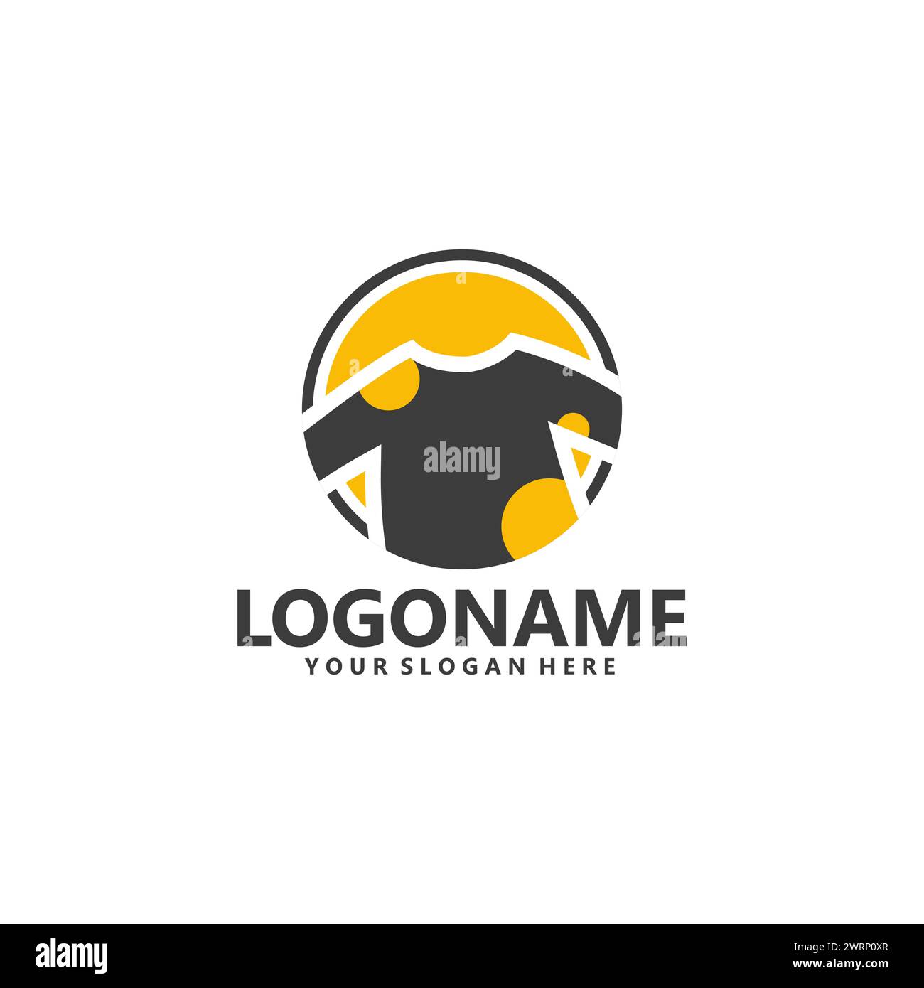 vêtements isolés à l'intérieur de la conception de logo de modèle de cercle Illustration de Vecteur