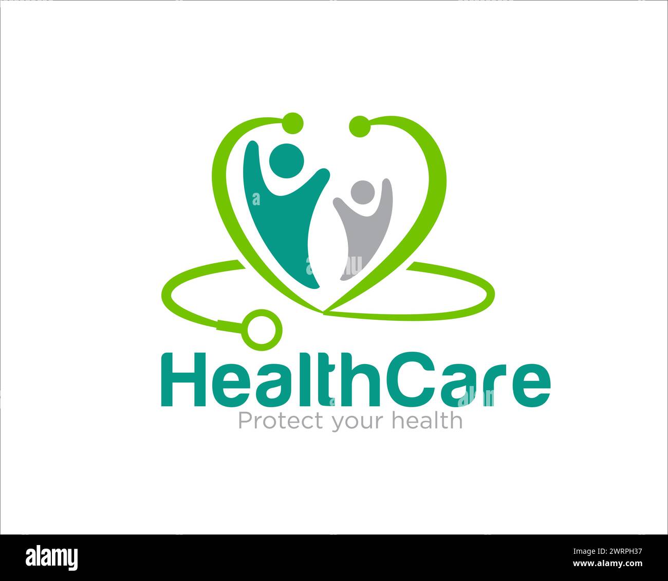stéthoscope love health care logo conçoit des conceptions simples pour le service médical Illustration de Vecteur
